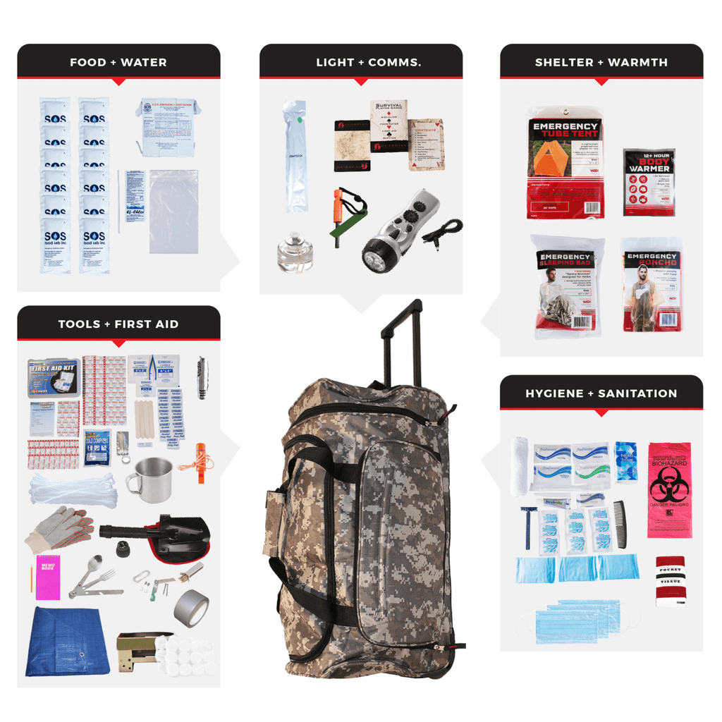 WSK Elite 72-Hour Emergency Evacuation Survival Rolling Bag-0